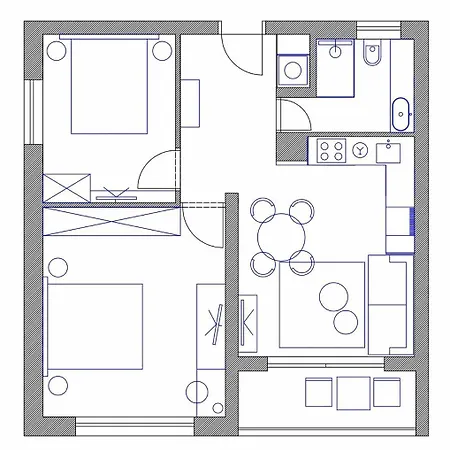 아파트 Up&above ,new Luxury Apt, Steps From And Old Town *